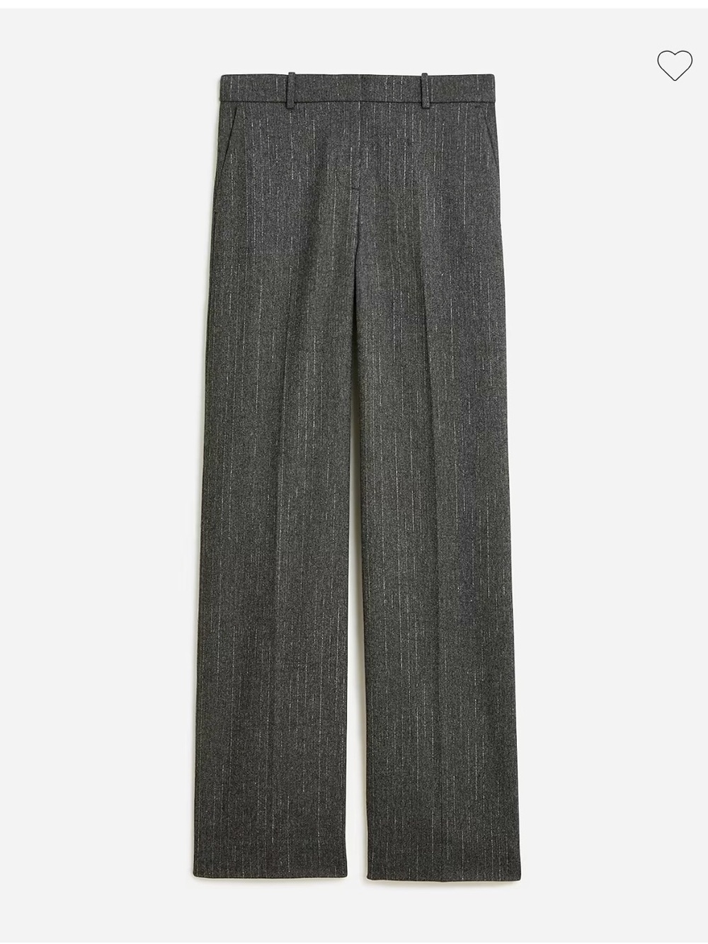 J Crew Collection Sydney full length Italian Wool Metallic lurex pinstripe pant